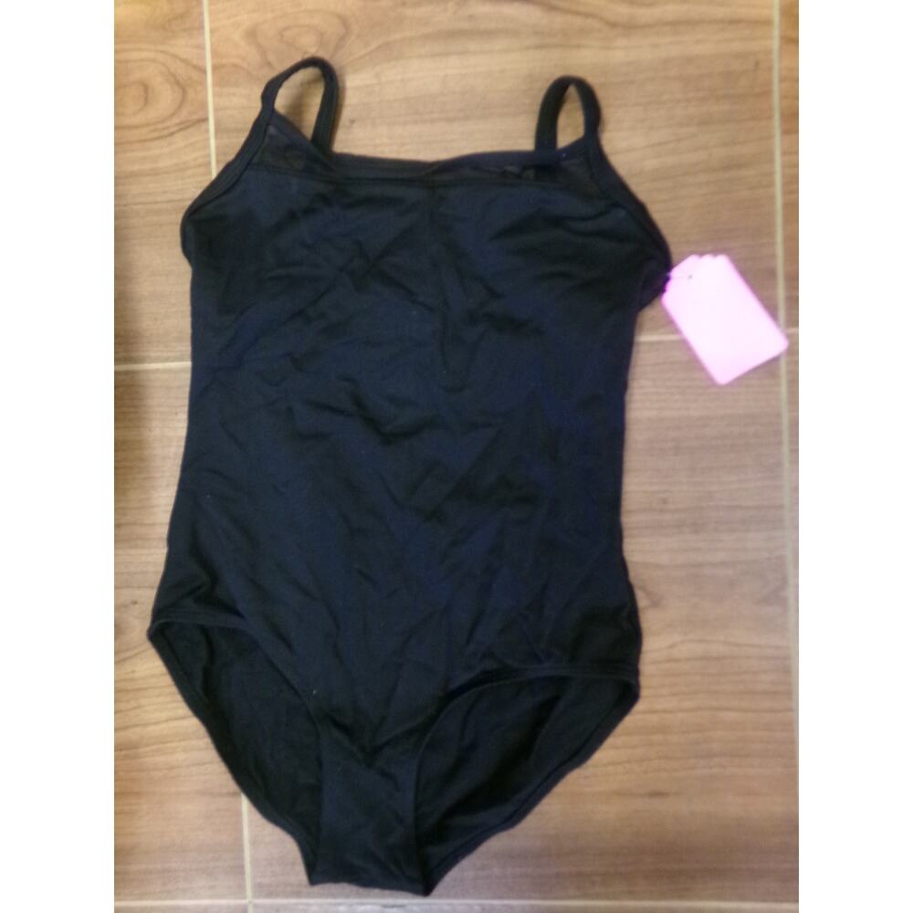 Dance Leotard Mirella Small Child Black Camisole Wavy Mesh Ballet Tap Jazz